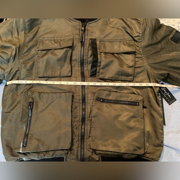 NWT- Waterproof Reversible Field Jacket Military Green and Camo Sherpa - Picture 6 of 8